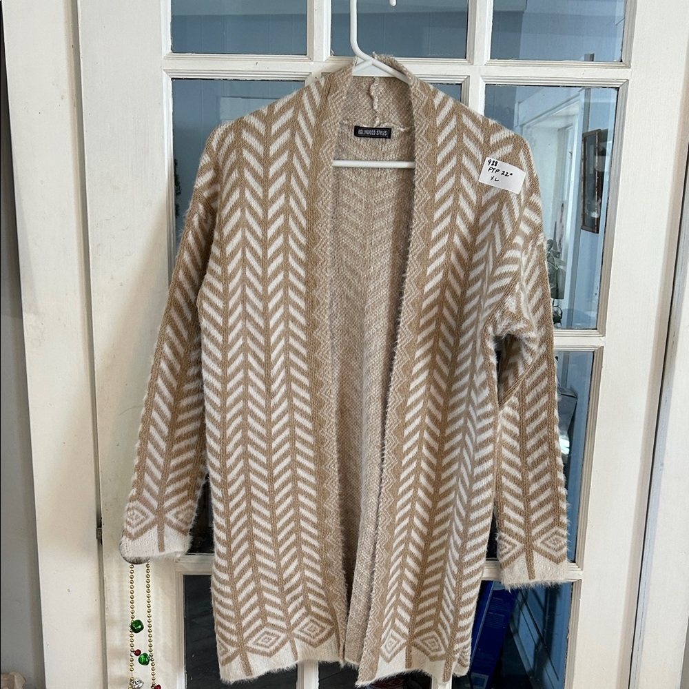 988     Tan Knit Duster
